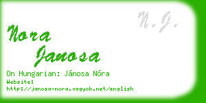 nora janosa business card